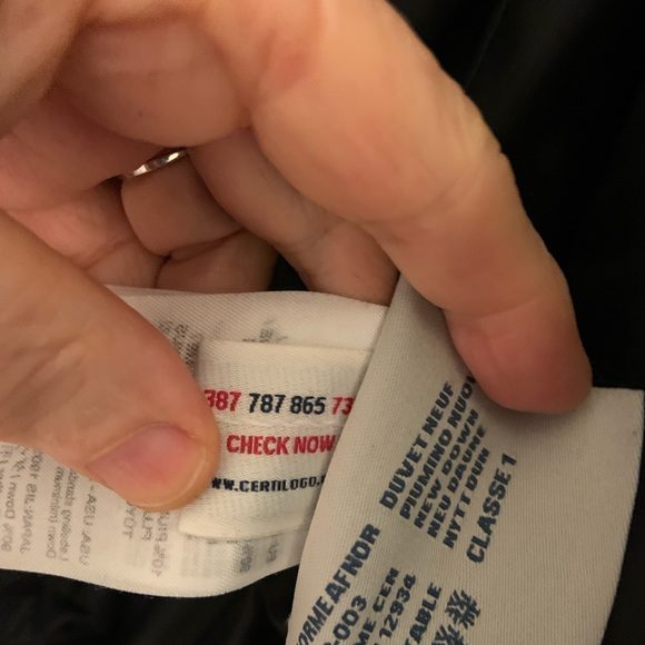 MENS MONCLER AUTHENTIC SZ 2 NAVY DUVET FILLED  PUFFER JACKET MEDIUM - Picture 6 of 16